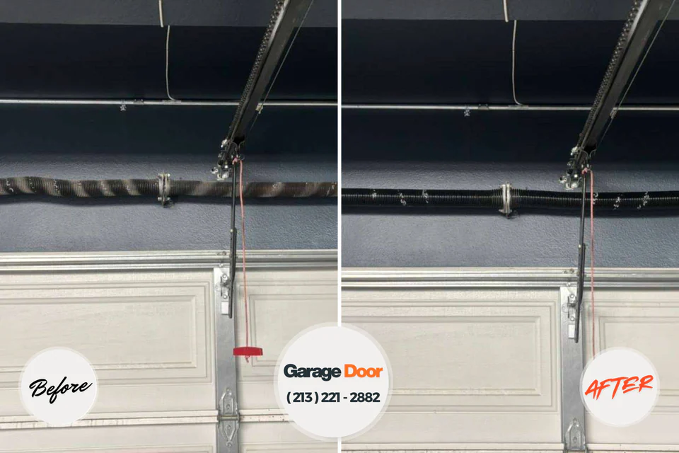 Before and after: garage door repair Bonifay, FL